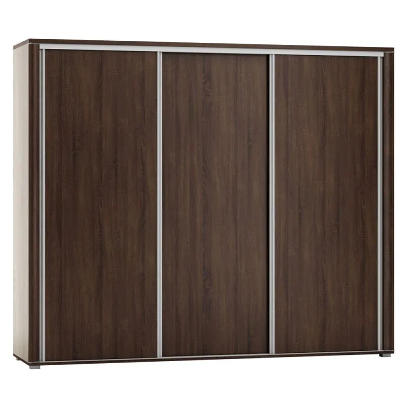 240 cm breiter Kleiderschrank mit 6 Fächern und 3 Türen | Farbe: Sonoma Eiche Abbildung