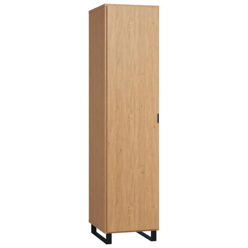 47 cm breiter Kleiderschrank mit 1 Tür | Farbe: Eiche Abbildung