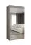 Drehtürenschrank / Kleiderschrank Korab 120, Farbe: Kaschmir, eine Kleiderstange, Soft-Close-Funktion, 1 Meter breit, zwei Spiegeltüren, Griffe: Kaschmir