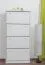 Schuhschrank 001 Kiefer massiv Vollholz weiß lackiert - Abmessung 150 x 72 x 29 cm (H x B x T)