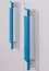 Kinderzimmer - Drehtürenschrank / Kleiderschrank Frank 01, Farbe: Weiß / Blau - 189 x 90 x 50 cm (H x B x T)