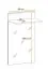 Garderobenspiegel mit Ablage, Farbe: Eiche Sonoma - Abmessungen: 107 x 60 x 28 cm (H x B x T)