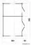 Holz-Gartenhaus 3,8 x 5,4 Meter (inkl. Dach) | 2 Fenster | 40 mm Blockbohlen |natur unbehandelt | Satteldach | inkl. Fußboden | aus nordischer Fichte Abbildung