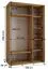Kleiderschrank Mina in Eiche, Schiebetüren mit Spiegel, viel Stauraum, moderne Optik, platzsparend, Anti Staubbürsten, robust, 235,2 x 150 x 60 cm