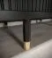 Außergewöhnlicher Schiebetürenschrank mit fünf Fächern Jotunheimen 30, Farbe: Schwarz - Abmessungen: 208 x 150,5 x 62 cm (H x B x T), mit Marmor Optik