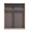 Schiebetürenschrank | Farbe: Eiche Artisan | 1 Spiegeltür | 2 Kleiderstangen | 2 Fächer | Kleiderschrank | ABS-Kanten | Maße: 145,5 x 60 x 217,5 cm