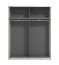 Schiebetürenschrank | Farbe: Kaschmir | 1 Spiegeltür | Maße: 145,5 x 60 x 217,5 cm | 2 Kleiderstangen | 2 Fächer | Kleiderschrank | ABS-Kanten