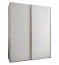 Kleiderschrank / Schiebetürenschrank | 245,5 x 190 x 64 cm | 2 Schiebetüren | 2 Kleiderstangen | 11 Fächer | 10 Einlegeböden | Farbe: Weiß | Soft-Close