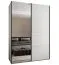 Kleiderschrank / Schiebetürenschrank | 11 Fächer | 245,5 x 170 x 64 cm | Farbe: Weiß | Spiegel | 2 Kleiderstangen | 2 Schiebetüren | Soft-Close