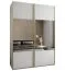 Kleiderschrank / Schiebetürenschrank | 245,5 x 180 x 64 cm | Spiegel | 2 Kleiderstangen | 11 Fächer | Soft-Close-Funktion | 2 Schiebetüren | Farbe: Weiß