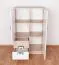 Kinderzimmer - Kommode Fabian 07, Farbe: Eiche Hellbraun / Weiß / Grau - 130 x 80 x 40 cm (H x B x T)