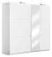 Schiebetürenschrank / Kleiderschrank Sabadell 12, Farbe: Weiß / Weiß Hochglanz - 222 x 229 x 64 cm (H x B x T)
