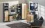 Regal Amanto 11, Farbe: Schwarz / Esche - Abmessungen: 173 x 38 x 34 cm (H x B x T)