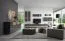 TV-Unterschrank Vaitele 20, Farbe: Anthrazit Hochglanz / Walnuss - 46 x 132 x 45 cm (H x B x T)