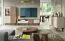 TV-Unterschrank | Nuss/Kaschmir | 180 x 40 x 51 cm | 2 Türen | Schublade mit Soft Close System | Push-to opten System | Metallbeine | ABS-Kanten | 3 Fächer | Belladere 06