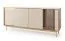 Esszimmer Komplett - Set A Tamino | 4-teilig | mit hellen Design | Farbe: Eiche / Kaschmir | ABS-Kantenschutz | 1 Vitrine | 1 Sideboard | 1 Highboard | 1 Esstisch