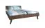 Doppelbett / Gästebett Engordany 10 | Buche Vollholz massiv | lackiert | Liegefläche: 160 x 200 cm | Farbe: Walnuss | mit stabiler Kopfstütze | zeitloses Design