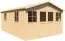 Gartenhaus Freital 03 mit Satteldach, Elementbauweise, Naturbelassen, 3,5 x 4,7 Meter, geräumiges Gerätehaus, einfacher Aufbau, Holz-Gartenhaus