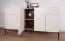 Kommode Asau 14, Farbe: Kaschmir / Eiche dunkel - Abmessungen: 83 x 150 x 47 cm (H x B x T)