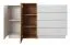 Kommode Gremda 03, Farbe: Eiche / Weiß - 94 x 160 x 45 cm (H x B x T)