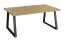 Couchtisch Kastav 36, Farbe: Eiche / Schwarz - 120 x 80 x 50 cm (B x T x H)