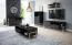 Kommode Kustanai 03, Farbe: Schwarz / Buche - Abmessungen: 116 x 63 x 42 cm (H x B x T)