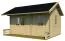 Holz-Gartenhaus 3,8 x 5,4 Meter (inkl. Dach) | 2 Fenster | 70 mm Blockbohlen |natur unbehandelt | Satteldach | inkl. Fußboden | aus nordischer Fichte Abbildung