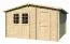 Holz-Gartenhaus 3,2 x 3,98 Meter (inkl. Dach) | Naturbelassen | Satteldach | 28 mm Blockbohlen-Haus Abbildung