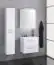 Badezimmermöbel - Set F Pune, 3-teilig inkl. Waschtisch / Waschbecken, Farbe: Weiß glänzend