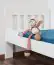 Kinderbett / Jugendbett Kiefer massiv Vollholz weiß 76, inkl. Lattenrost - 80 x 200 cm (B x L)