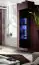 Wohnzimmer Wohnwand Hompland 20, Farbe: Schwarz - Abmessungen: 170 x 260 x 40 cm (H x B x T), mit blauer LED-Beleuchtung