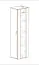 Glasvitrine hängend Raudberg 14, Farbe: Weiß - Abmessungen: 170 x 40 x 29 cm (H x B x T), mit LED-Beleuchtung