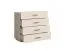 Kommode mit vier Schubladen Ioannina 03, Farbe: Beige, aus hochwertigen Materialien, Maße: 92,5 x 99,5 x 44 cm, ABS-Kantenschutz