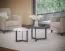 Couchtisch Granollers 02, Farbe: Schwarz Marmor - Abmessungen: 80 x 80 x 42 cm (B x T x H)