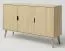 Kommode Kiefer massiv natur Aurornis 42 - Abmessungen: 84 x 142 x 40 cm (H x B x T)