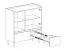 Kommode Fricourt 09, Mintgrün / Eiche dunkel, 105 x 95 x 40 cm, mit 4 Fächern und 2 Schubladen, ABS-Kanten, langlebig und modern