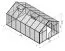 Gewächshaus - Glashaus Rucola XL15, Wände: 4 mm gehärtetes Glas, Dach: 6 mm HKP mehrwandig, Grundfläche: 14,5 m² - Abmessungen: 500 x 290 cm (L x B)