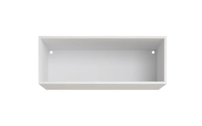 Aufsatz für Kleiderschrank | Farbe: Weiß | Maße: 103 x 55 x 38,5 cm