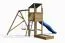 Spielturm / Kletterturm Tomi inkl. Einzelschaukel, Sandkasten und Wellenrutsche FSC®