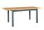Ausziehbarer Esstisch SMEITA in Grafit/Eiche, Abmessung 80 x 140/180 (B x T), Tischplattenhöhe 32 mm, laminiert, für bis zu 10 Personen platz