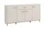 Kommode | 4 Drehtüren | 1 Schublade | Farbe: Kaschmir | ABS-Kanten | 3 Holzeinlegeböden | Sideboard | Maße: 179,5 x 40 x 90,5 cm | 6 Fächer | für Wohnzimmer