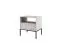 Nachtkommode mit einer Schublade Worthing 58, Farbe: Grau / Schwarz / Gold - Abmessungen: 56 x 54 x 39 cm (H x B x T)