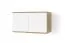 TV-Unterschrank / TV-Schrank Jaralillo 06, Push-to-open Funktion, Farbe: Eiche Artisan / Weiß, vier Türen, acht Fächer, Maße: 40 x 140 x 40 cm