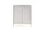 Große Kommode Worthing 61, Farbe: Grau / Gold - Abmessungen: 125 x 104 x 39 cm (H x B x T)
