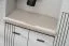 Garderobe | inkl. Sitzkissen | 4 Haken | Farbe: Kaschmir / Schwarz | gepolstertes Paneel | Maße: 90 x 32 x 203 cm | Sitzgelegenheit | 8 Fächer | für den Vorraum