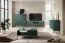 Kommode Worthing 05, Farbe: Grün / Schwarz / Gold - Abmessungen: 83 x 154 x 39 cm (H x B x T)
