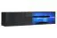 Elegante Wohnzimmerwand Volleberg 88, Farbe: Grau / Weiß - Abmessungen: 150 x 280 x 40 cm (H x B x T), mit blauer LED-Beleuchtung