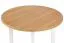 Leicht kombinierbarer Esstisch LEVA in Weiß/Eiche, rund, Abmessung  Ø 100, Tischplattenhöhe 32 mm, laminatplatte, stabile Holzfüße, modernes Design
