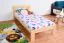 Kinderbett / Jugendbett Kiefer massiv Vollholz natur 74, inkl. Lattenrost - 90 x 200 cm (B x L)