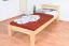 Kinderbett / Jugendbett Kiefer massiv Vollholz natur 74, inkl. Lattenrost - 90 x 200 cm (B x L)